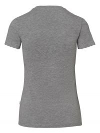 Damen V-Shirt Stretch  Grau meliert